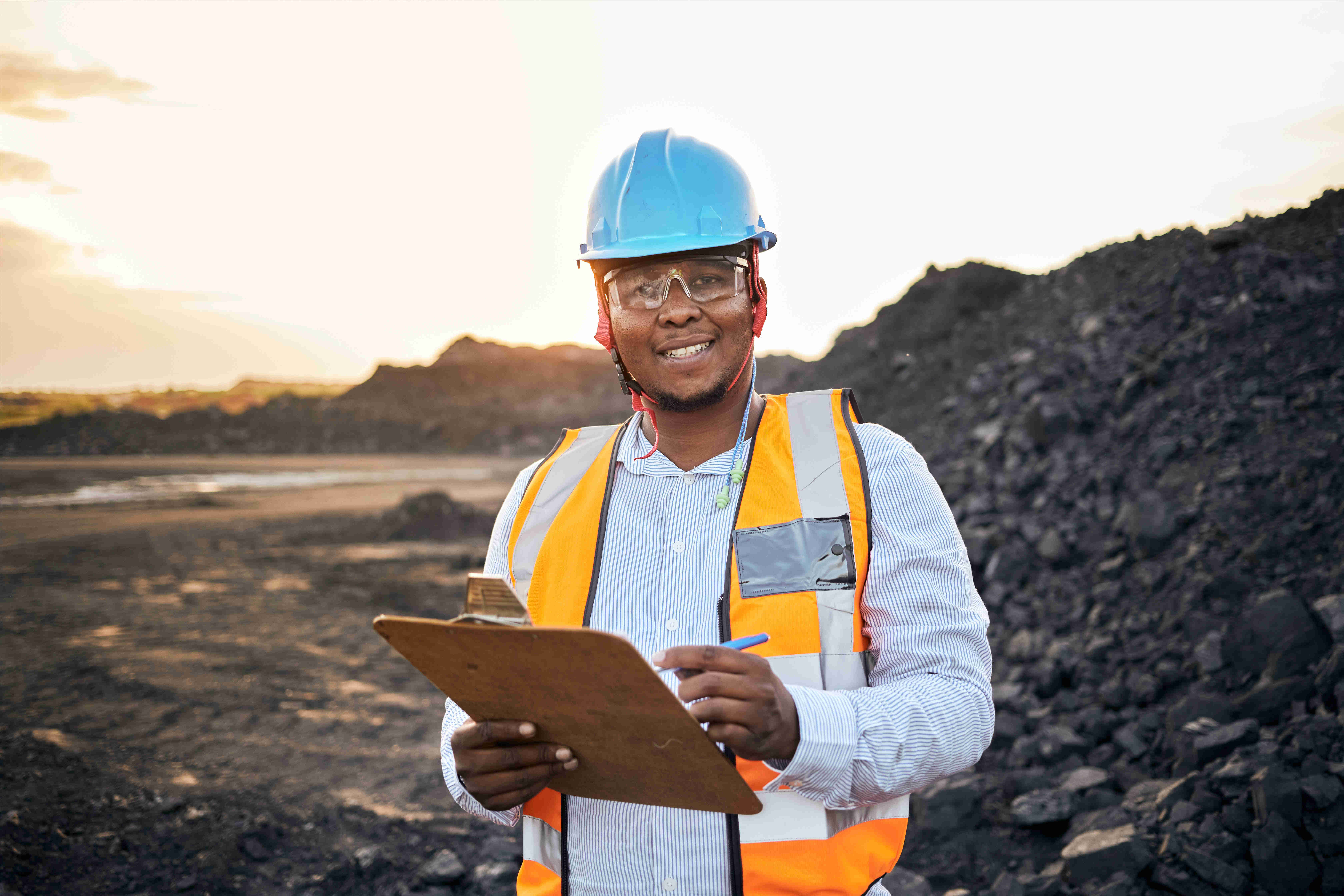 construction worker mining